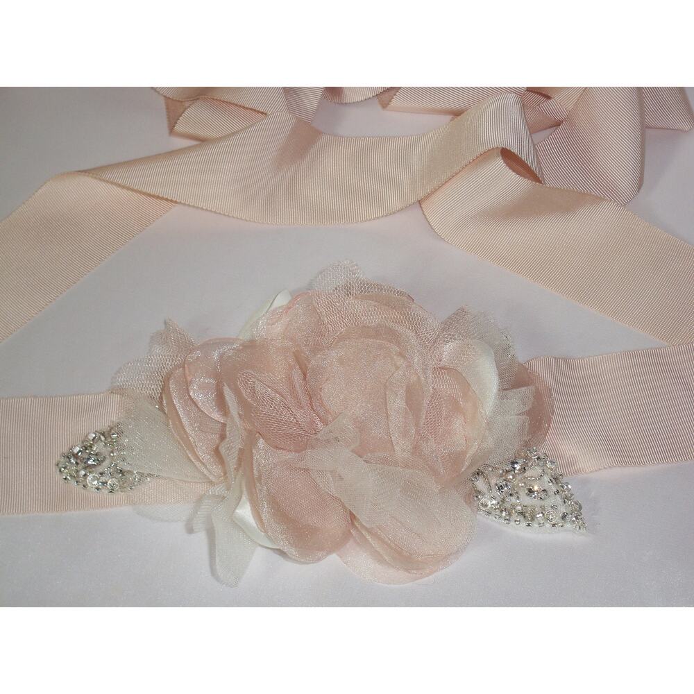 Blush bridal wedding belt sash, Bridal  MOB Quinceanera Wedding Party Formal